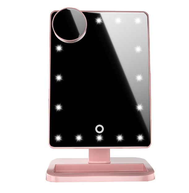GloLite | Smart Makeup Mirror | 20 Led Lights | Bluetooth Speaker | Precise makeup with 10x magnification -