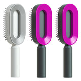 Self-Cleaning Hair Brush for Women | One-Click Cleaning Detangling Comb | 3D Air Cushion Scalp Massage Brush | Anti-Static, No-Pull Hairbrush | Pain-Free Detangling for All Hair Types | Optional Wall-Mounted Storage - Health & Beauty > Personal Care > Hair Care > Hair Styling Tools > Combs & Brushes > Paddle Hairbrushes