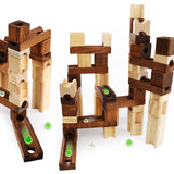 BrightStart | Wooden Marble Run | Rollercoaster Tracks | Builds Fine Motor Skills | Natural | Boosts Problem Solving -