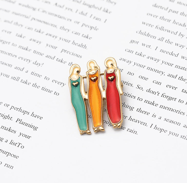 Good Sister | Brooch | Geometric Alloy Design | Unisex Jewelry For Everyday Wear | Durable Accessory Gift -