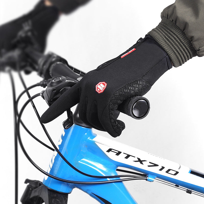 PolarFlex | Winter Touch Gloves | Waterproof | Touchscreen | Blue, Black, M, L | Keeps Hands Warm And Dry On Rides -
