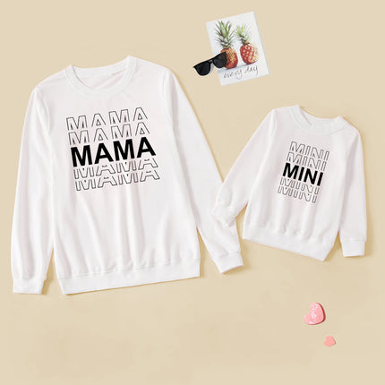 Explosive Letter Printed Sweater Parent-child Sweater