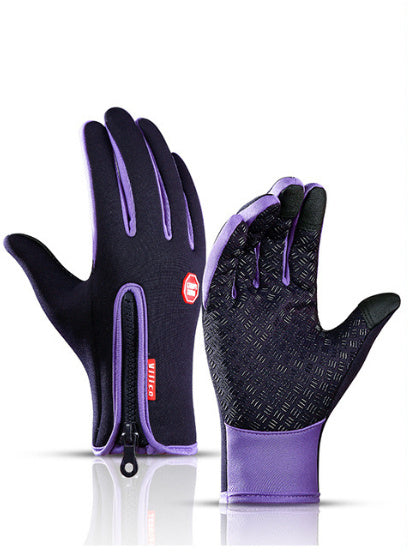 PolarFlex | Winter Touch Gloves | Waterproof | Touchscreen | Blue, Black, M, L | Keeps Hands Warm And Dry On Rides -