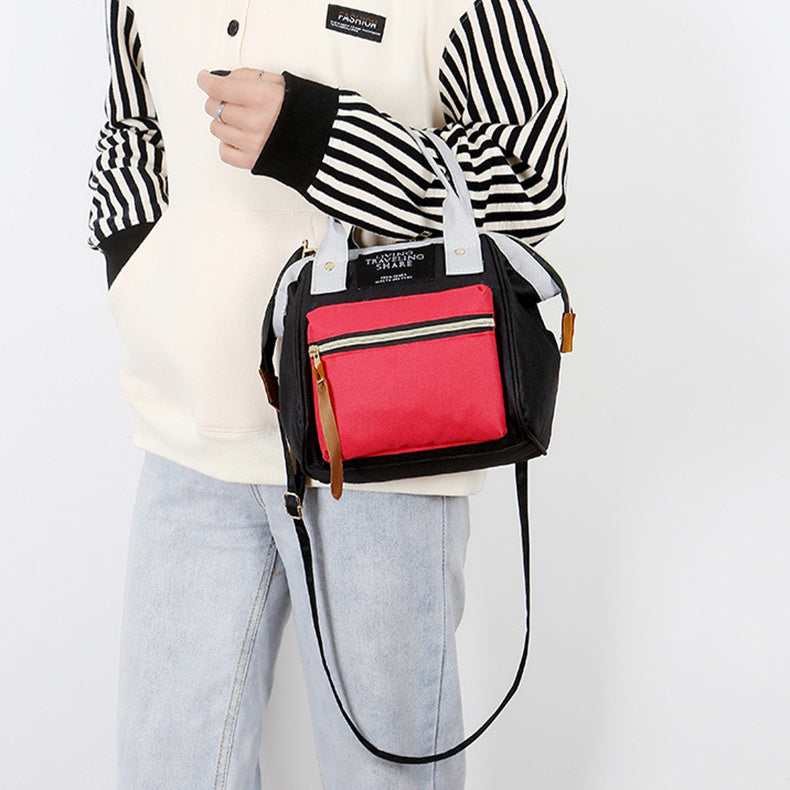 MommyMate | Oxford Backpack | Zipper Closure | Keeps Baby Essentials Organized | Solid Color | Lightweight and Durable -