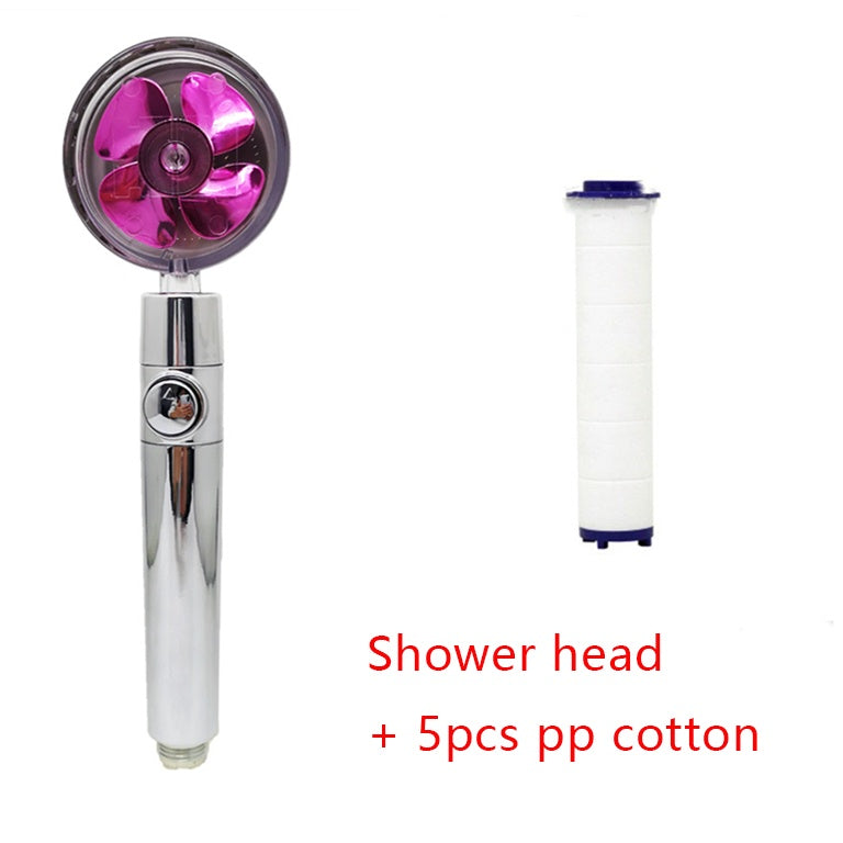 High-Pressure Water-Saving Shower Head | 360° Rotating Turbo Fan Spray Nozzle | ABS Pressurized Shower with Filter | Chrome Round Fixed Head - Hardware > Plumbing > Plumbing Fixture Hardware & Parts > Shower Parts > Shower Heads > Handheld Shower Heads
