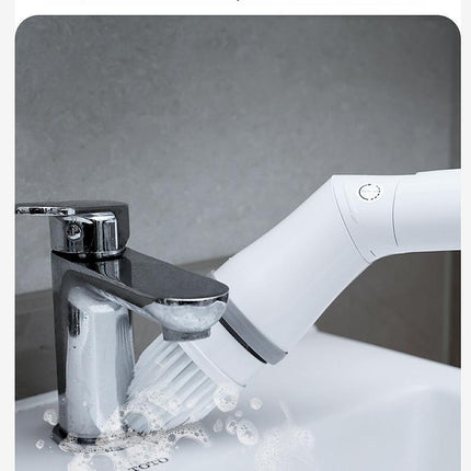 Electric Scrubber Cleaning Wall Long Handle Elbow Telescopic Multifunction Cleaning Brush