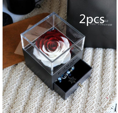 Eternal Flower Rose Jewelry Box for Birthday Presents Valentines Day Wedding Gift