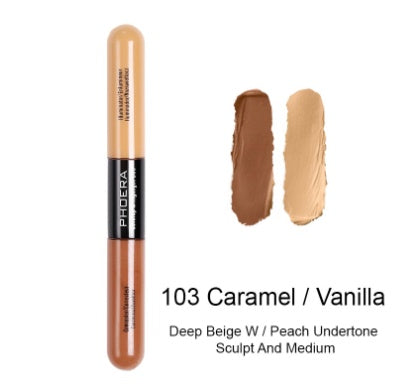 GlowPro | Concealer | Double Head | Brightens Skin Tone | 101 Taupe 102 Almond 105 Chestnut | Foundation Friendly -