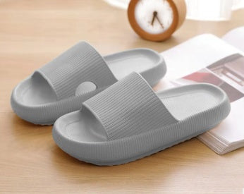 Soft Home Couple Slippers | Unisex EVA Non-Slip Indoor House Shoes | Comfortable Toe Slippers | Wear-Resistant Lightweight Home Footwear | Multiple Sizes & Colors - Apparel & Accessories > Shoes > Slippers