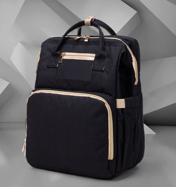 USB Charging Mommy Backpack | Foldable Baby Bed Diaper Bag | Large Capacity Multi-Function Travel Nappy Bag | Waterproof Cationic Fabric | Portable Crib with Mattress | Organizer for Moms - Furniture > Baby & Toddler Furniture > Cribs & Toddler Beds > Travel Cribs