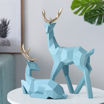 Deers Sculpture Resin Deer Statue Decoration Home Decor Statues Deer Figurines Modern Decoration Deers Table Ornament