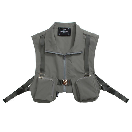 WLS Function Metal Zipper Buckle Vest