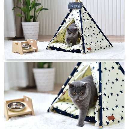 Portable Washable Pet Tent Dog Bed Cat Toy House