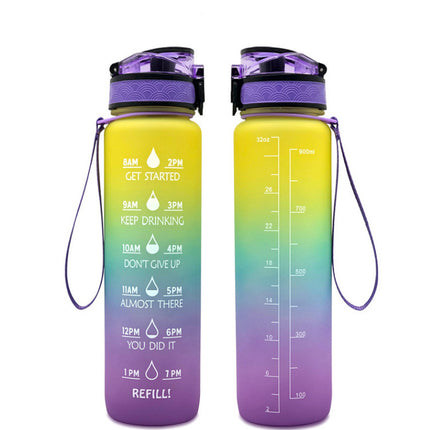 Transparent Flask Water Bottle 1000ml Bottled Kawaii Bottle Bpa Free Infuser Plastic Milk Sports Clear Water Bottle Kawaii Cup