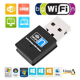 NetFlex | Wireless Card | 300 Mbps | RTL8192EU Chipset | Black | Plug and Play on Windows Mac Linux -