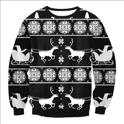 UGLY CHRISTMAS SWEATER Vacation Santa Elf Funny Womens Men Sweaters Tops Autumn Winter Clothing