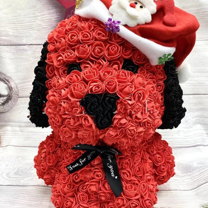 Valentine's Day Rose Pug Soap Flower Creative Gift Rose Bear Dog