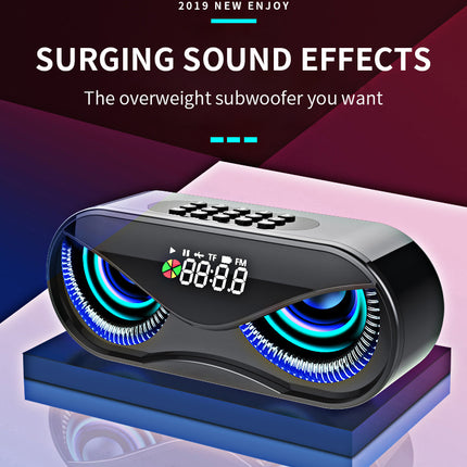 Colorful lights, dual speakers, digital buttons, song, Bluetooth speaker