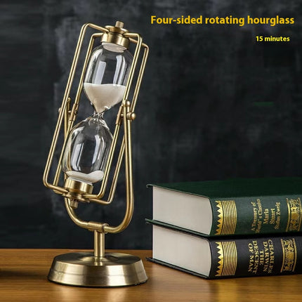 Creative Wooden Hourglass Timer 15 Minutes Desk Study Room Decoration