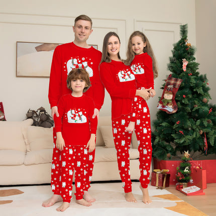 Christmas Family Pajamas Matching Sets Christmas Sleepwear Parent-Child Pjs Outfit For Christmas Holiday Xmas Party