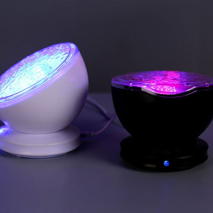 Ocean Wave Projector LED Night Light Remote Control TF Cards Music Player Speaker Aurora Projection