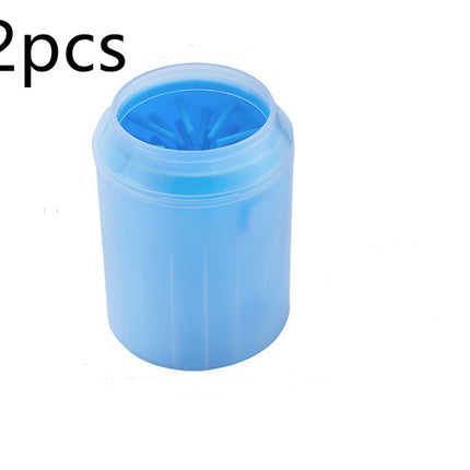 Pet Paw Cleaner Cleaning Kit Cup Soft Brush Can
