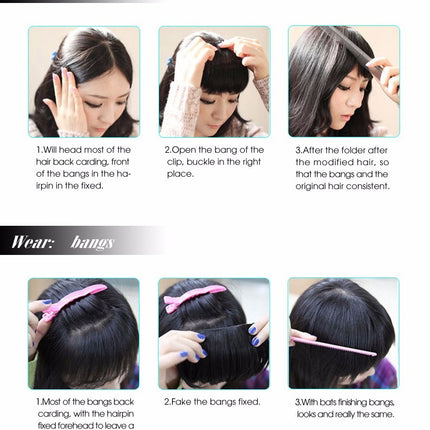 Hair Bangs Hairpiece Accessories Synthetic Fake Bangs