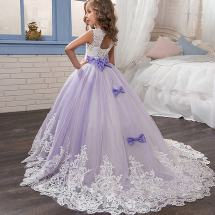 Europe And The United States New Children's Clothing Lace Wedding Dress