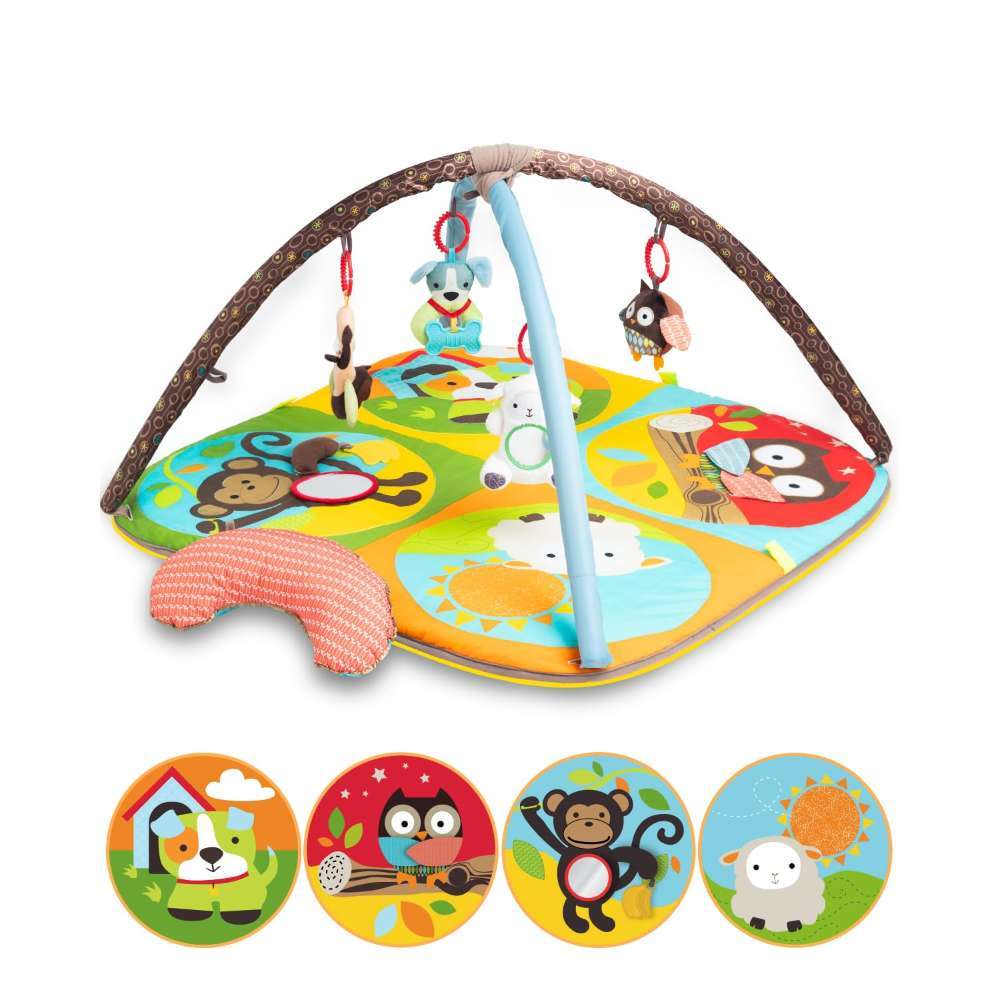 Keeygo | Baby Play Mat | Thick Cushioned | Safe Cushioned Play Space | 34x20 Inches | Zoo Theme Engagement -