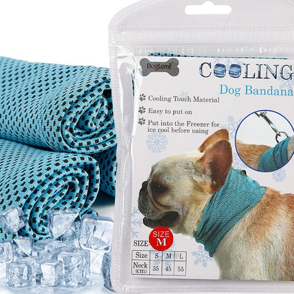 New Instant Cooling Pet Bandana Dog Scarf Summer Cooling Towel Wrap Dog Collar