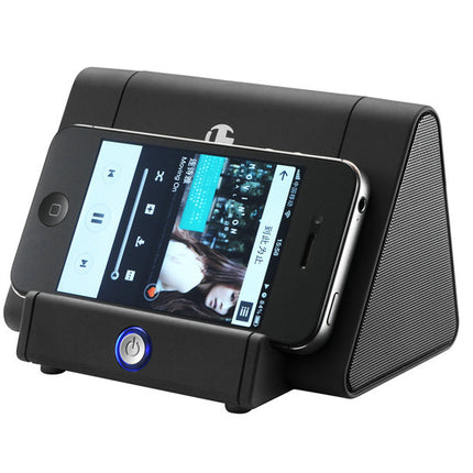 Mobile phone stand speaker