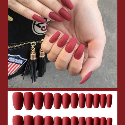 Frosted ballet fake nails
