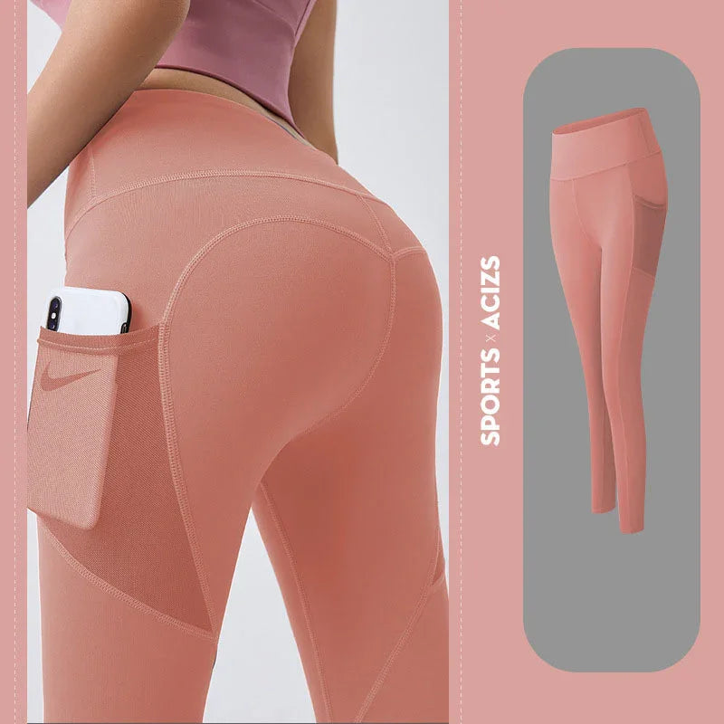 FlexFit | Yoga Pants With Pockets | High Waist | Pocketed Design | S2xl Multicolor | Flattering Fit For Workouts - Apparel & Accessories > Clothing > Activewear > Activewear Pants > Leggings