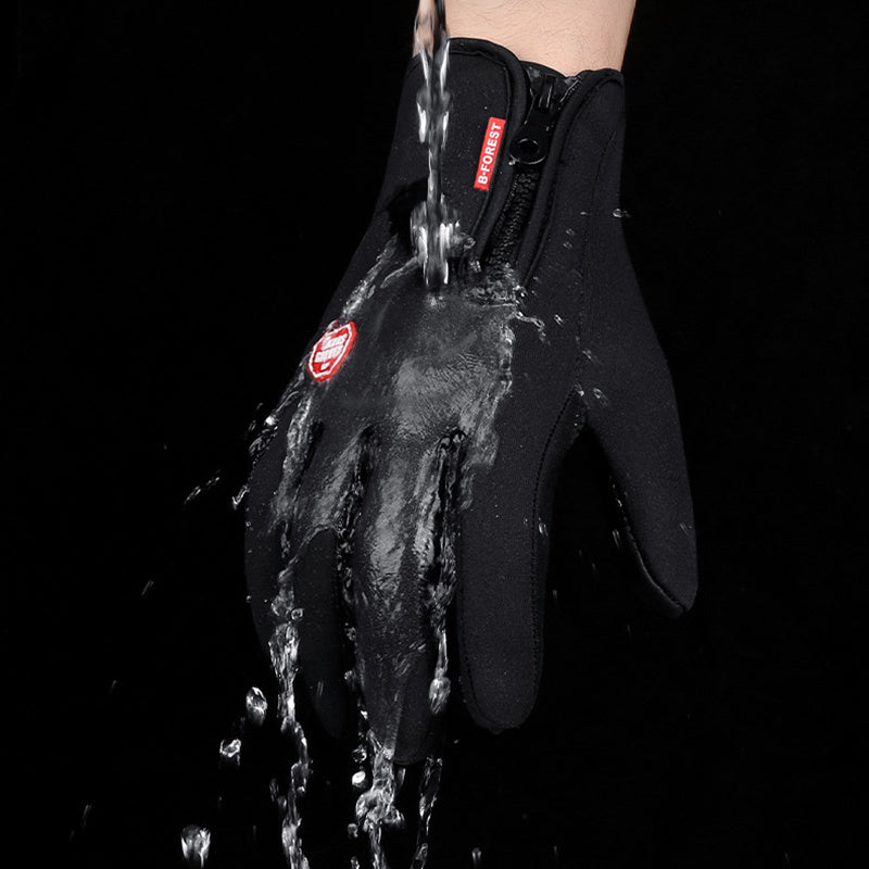 PolarFlex | Winter Touch Gloves | Waterproof | Touchscreen | Blue, Black, M, L | Keeps Hands Warm And Dry On Rides -