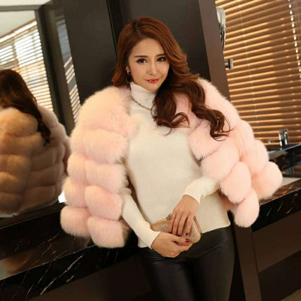 S-3XL Mink Coats Women Winter New Fashion FAUX Fur Coat Elegant Thick Warm Outerwear Fake Fur Jacket Chaquetas Mujer