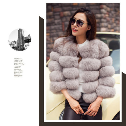 S-3XL Mink Coats Women Winter New Fashion FAUX Fur Coat Elegant Thick Warm Outerwear Fake Fur Jacket Chaquetas Mujer