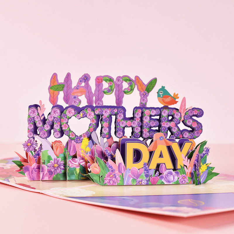BloomCraft | 3D Pop-Up Card | Handcrafted 3D Bouquet | Reveals 3D Bloom | Mothers Day | Delights Mom With 3D Pop-Up -
