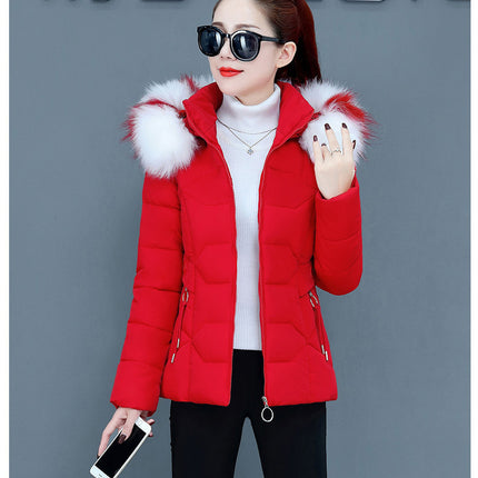 Female Short Cotton Coat Thickened Slim Fit Fashionable Jacket