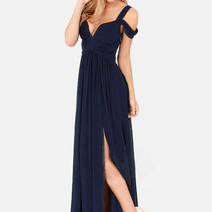 Long Floor Length Elegant Greek Style Pleated Dress