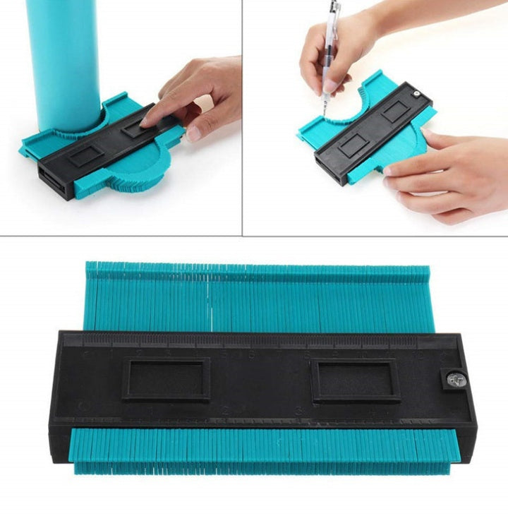 Radial | Contour Gauge | Irregular Contour Gauge | Abs Plastic Angle Ruler | 146x105x26mm | Fast Accurate Shape Copying -