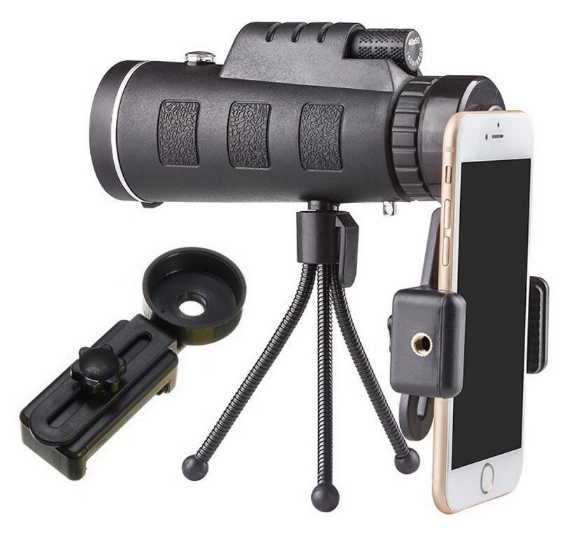Universal | Monocular Telescope | 40x60 Magnification | Compass and Phone Clip Tripod | Portable Outdoor Viewing -