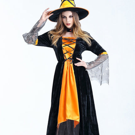 Women Scary Witch Costumes Adult Sorceress Cosplay Costume For Halloween Carnival Fancy Dress Women Magic Moment Costume