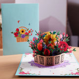 BloomCraft | 3D Pop-Up Card | Handcrafted 3D Bouquet | Reveals 3D Bloom | Mothers Day | Delights Mom With 3D Pop-Up -