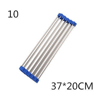 | Folding Kitchen Drain Rack | Stainless Steel | Easy to Clean | Space Saving | Large | Keeps Counter Dry and Organized -