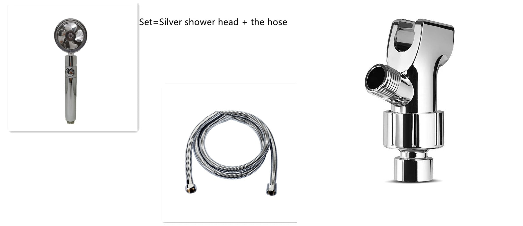 High-Pressure Water-Saving Shower Head | 360° Rotating Turbo Fan Spray Nozzle | ABS Pressurized Shower with Filter | Chrome Round Fixed Head - Hardware > Plumbing > Plumbing Fixture Hardware & Parts > Shower Parts > Shower Heads > Handheld Shower Heads