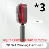 Self-Cleaning Hair Brush for Women | One-Click Cleaning Detangling Comb | 3D Air Cushion Scalp Massage Brush | Anti-Static, No-Pull Hairbrush | Pain-Free Detangling for All Hair Types | Optional Wall-Mounted Storage - Health & Beauty > Personal Care > Hair Care > Hair Styling Tools > Combs & Brushes > Paddle Hairbrushes