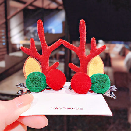 Christmas Hairpin Duck Clip Headdress Snowman Cute Antler Clip Hair Ornament