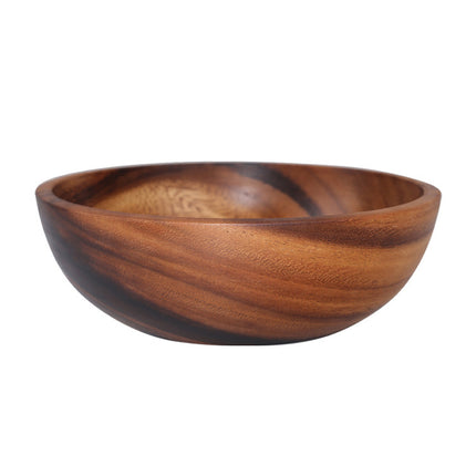 Kitchen Natural Wooden Bowl Household Fruit Bowl Salad Bowl For Home Restaurant Food Container Wooden Utensils Note The Size Hot