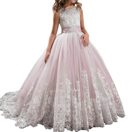 Europe And The United States New Children's Clothing Lace Wedding Dress