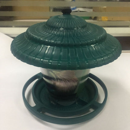 Plastic transparent bird feeder